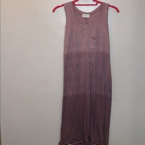 Allen Allen womens ombré striped dress pink XS